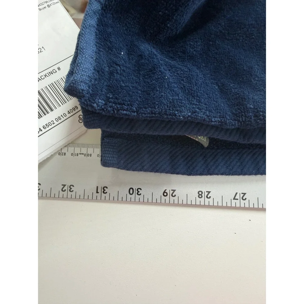 Mercedes Benz Navy Blue Cotton Bath Towel Royal Comfort Embroidered Logo Luxury